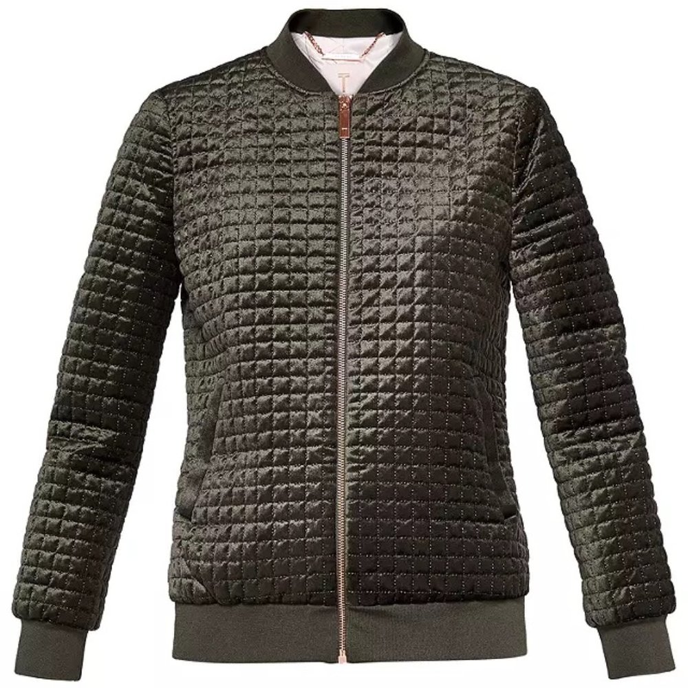 Ted Baker Quilted Detail Velvet Jacket NWT